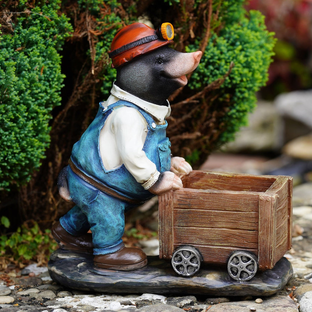 Mining Moles Resin Garden Ornaments – Set of 2