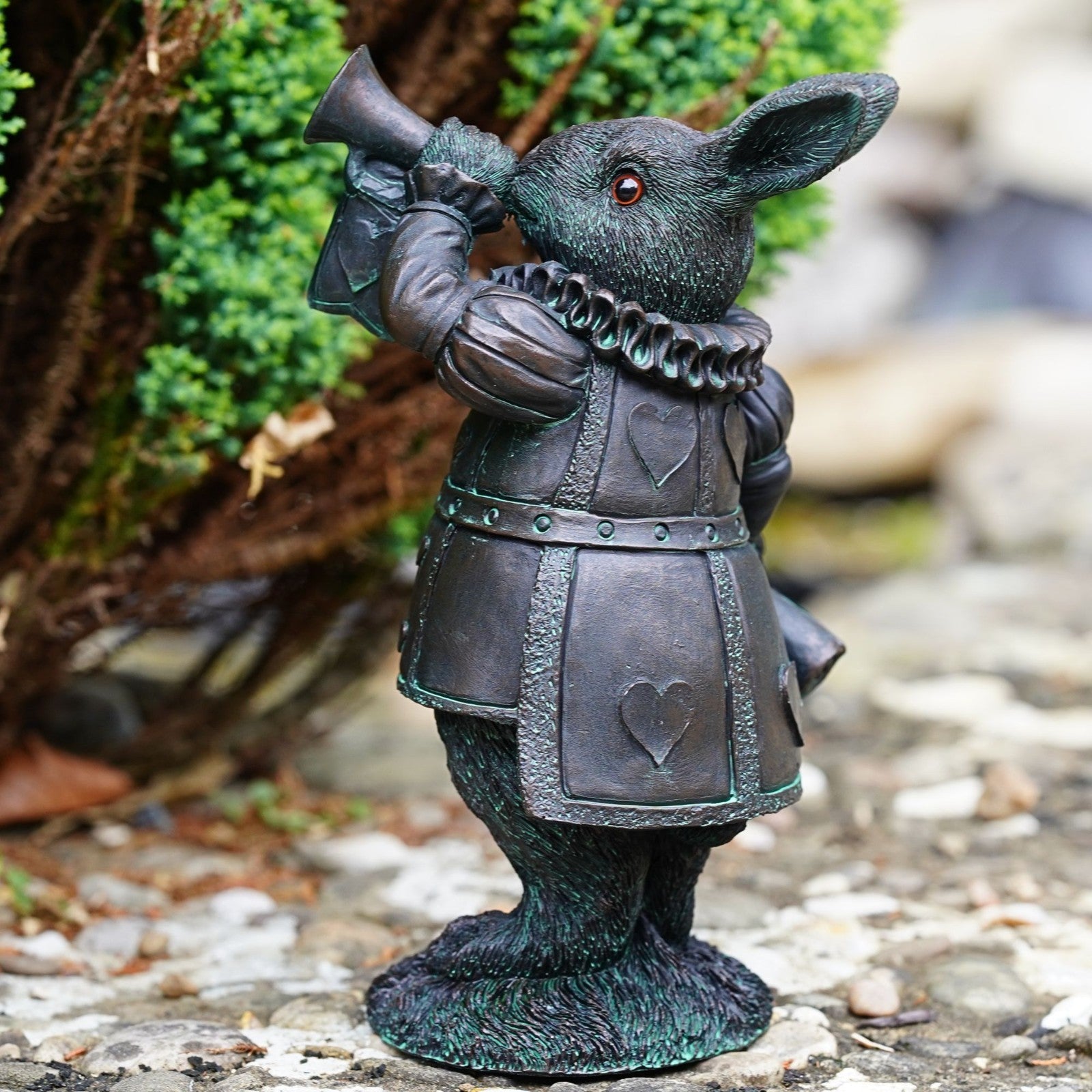 Alice in Wonderland Bronze Effect Resin Garden Statues – Set of 3