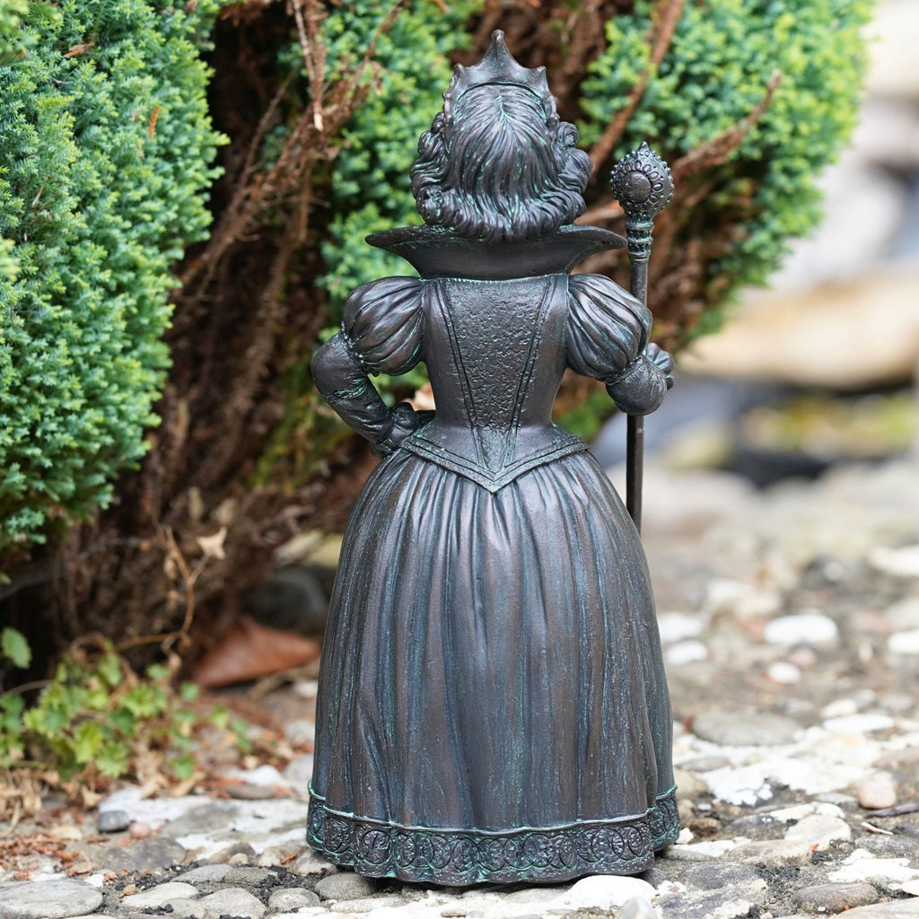 Queen of Hearts Bronze Effect Resin Garden Statue