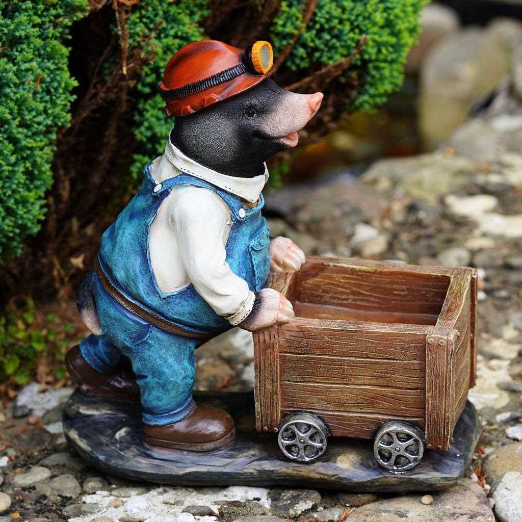 Mining Moles Resin Garden Ornaments – Set of 2
