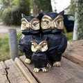 Owl Family Resin Garden Statue