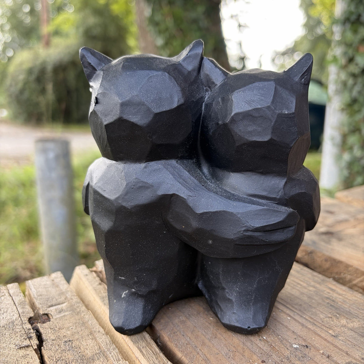 Owl Family Resin Garden Statue