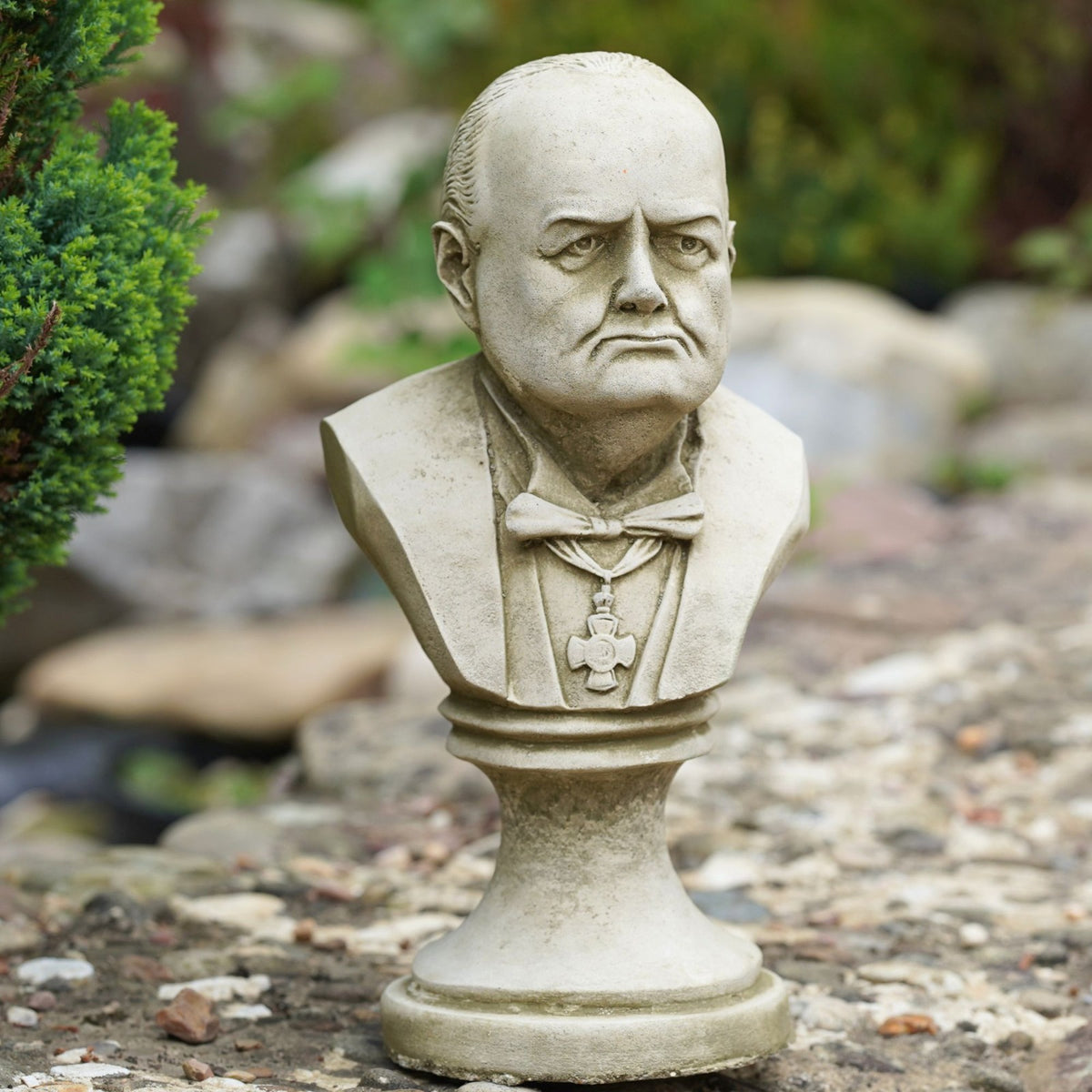 Winston Churchill Stone Bust