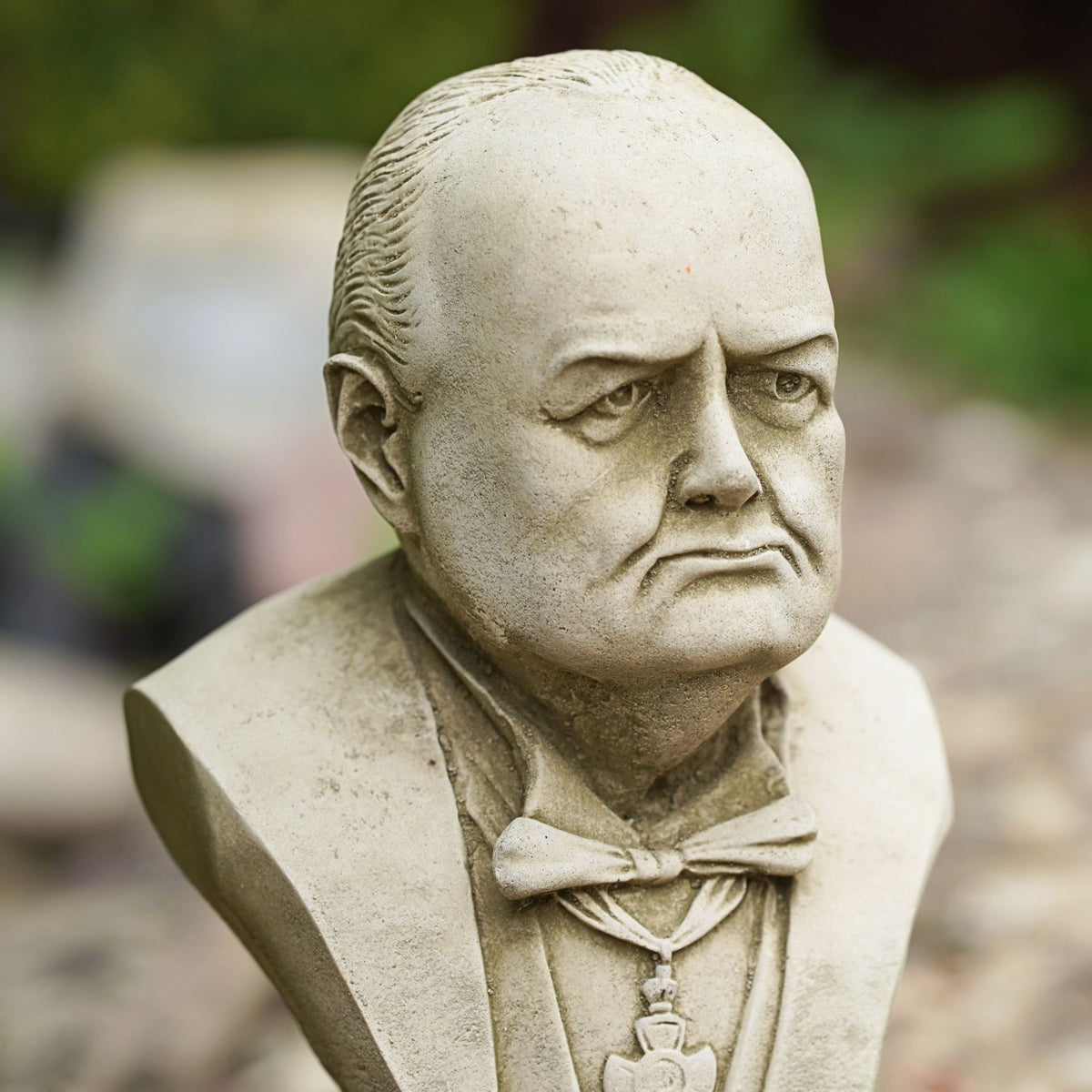Winston Churchill Stone Bust