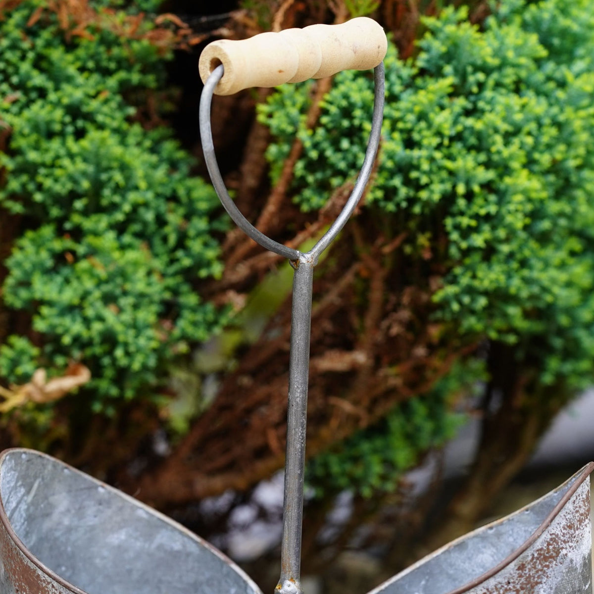 Galvanised Double Planter with Handle