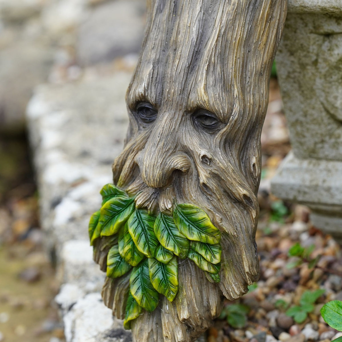 The Green Man Wall Plaque – Resin Tree Face Garden Wall Art