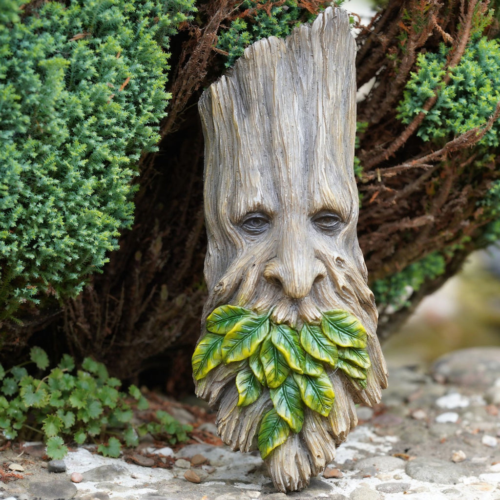 The Green Man Wall Plaque – Resin Tree Face Garden Wall Art