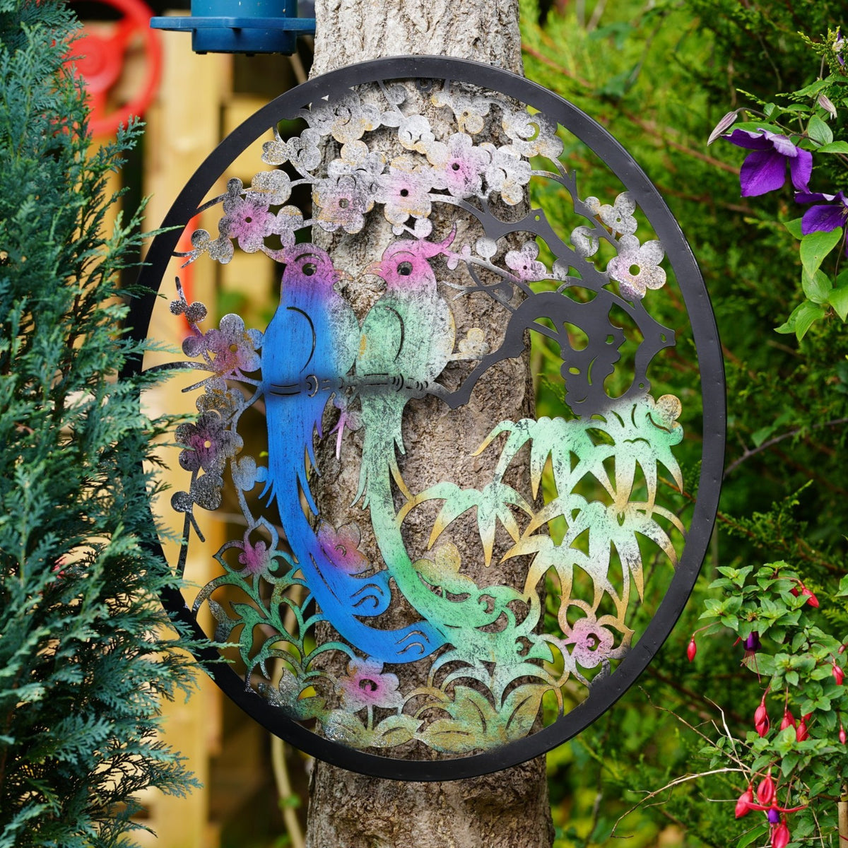 XL The Blossom Perch Metal Wall Plaque