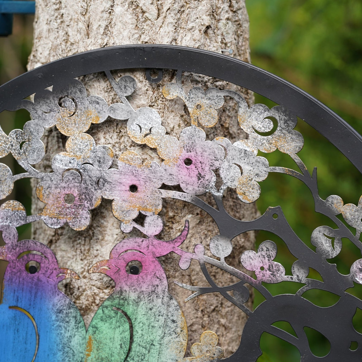 XL The Blossom Perch Metal Wall Plaque