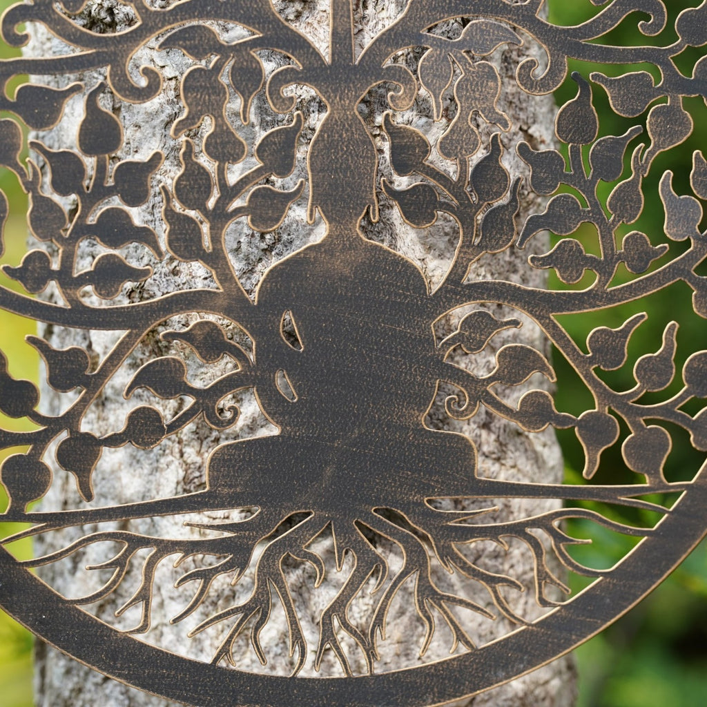 Beneath the Bodhi Metal Wall Plaque