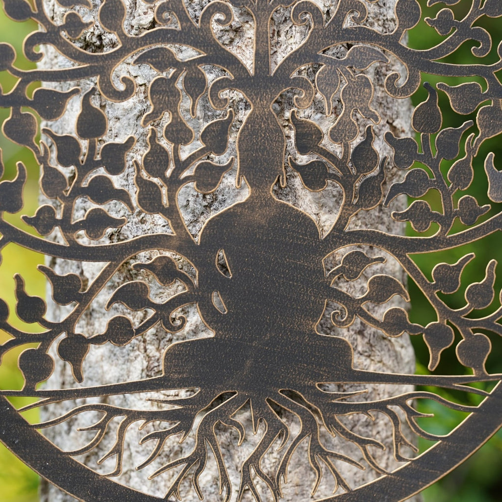 Beneath the Bodhi Metal Wall Plaque