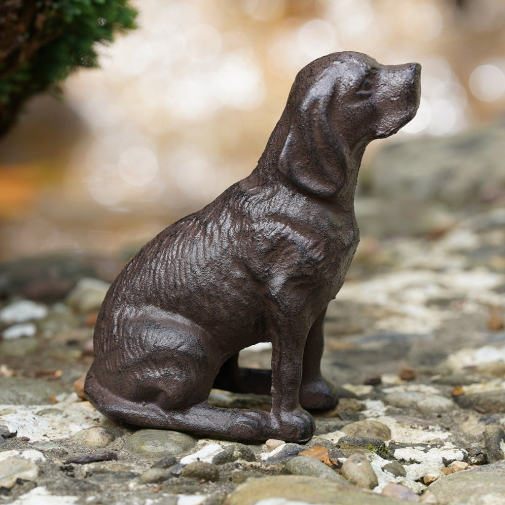 Cast Iron Dog Garden Ornament Hound Statue