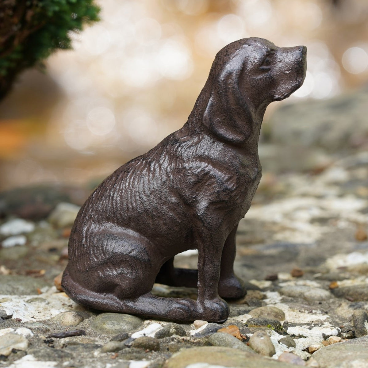 Cast Iron Dog Garden Ornament Hound Statue
