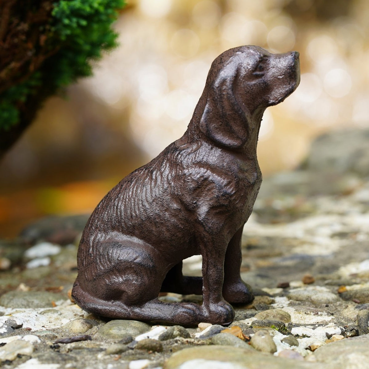 Cast Iron Dog Garden Ornament Hound Statue