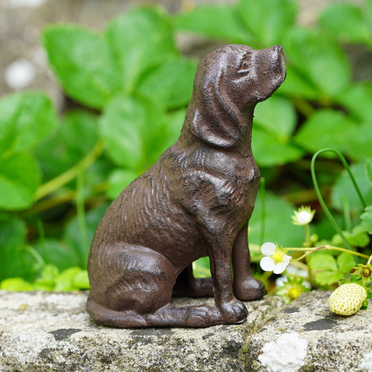 Cast Iron Dog Garden Ornament Hound Statue