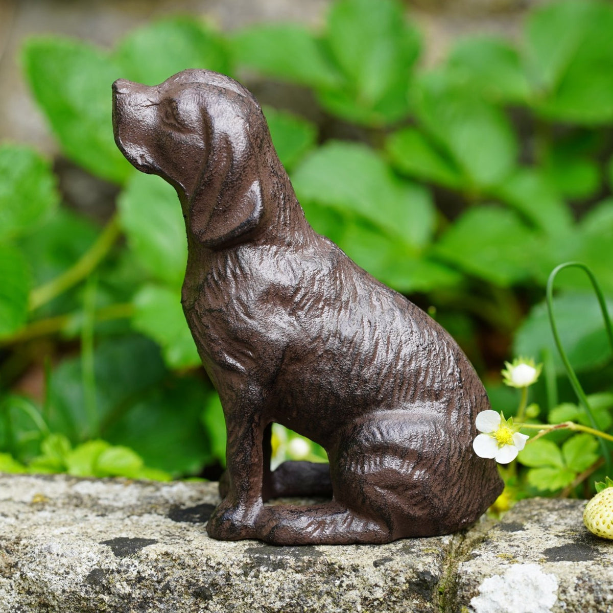 Cast Iron Dog Garden Ornament Hound Statue