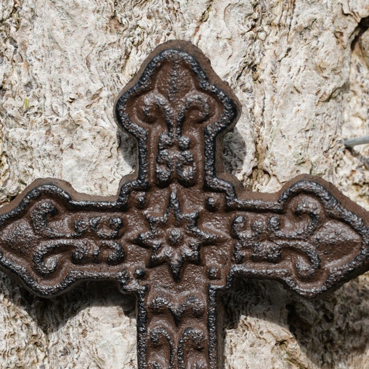 Cast Iron Wall Cross Hanging Plaque