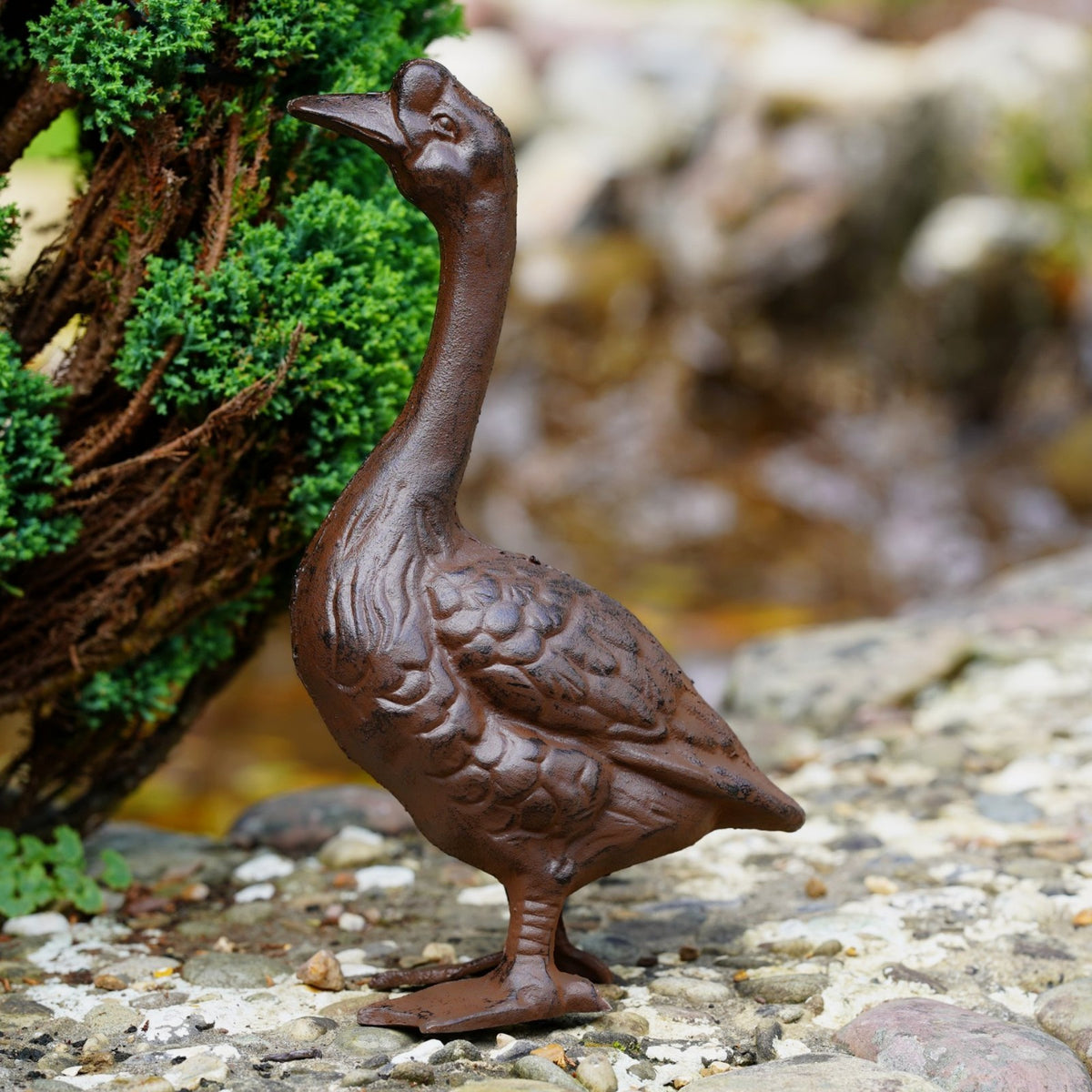 Cast Iron Large Goose Garden Ornament