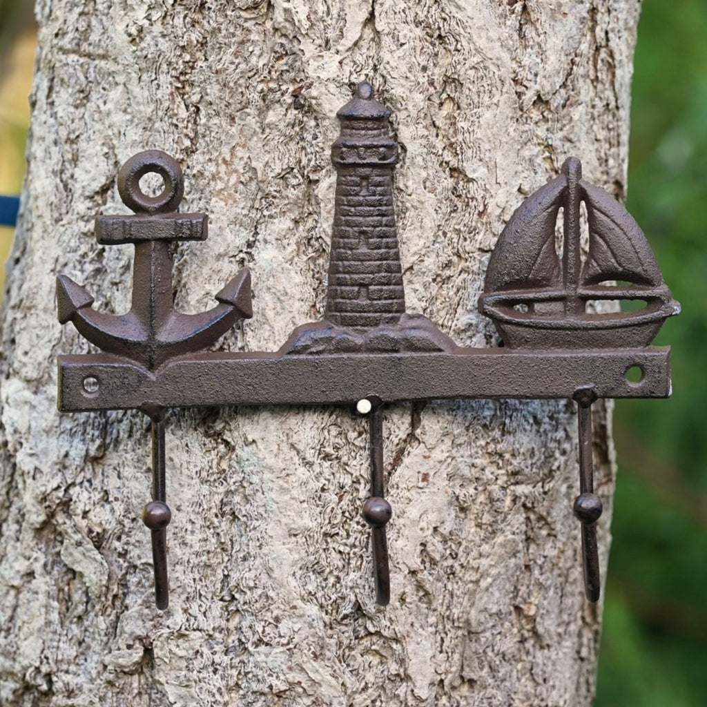 Cast Iron Nautical Hooks Coat / Key Hook