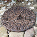Cast Iron Large Zodiac Sundial