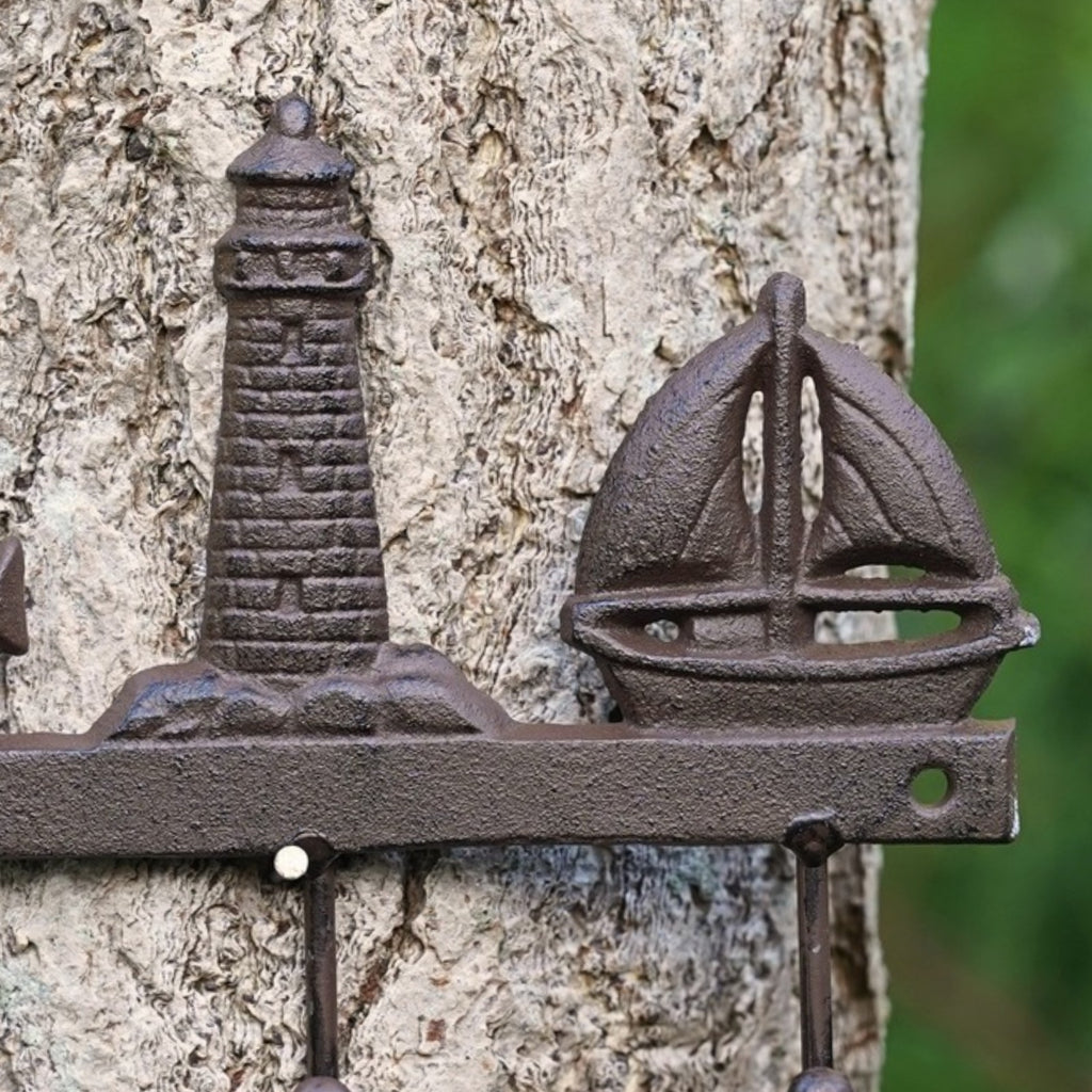 Cast Iron Nautical Hooks Coat / Key Hook