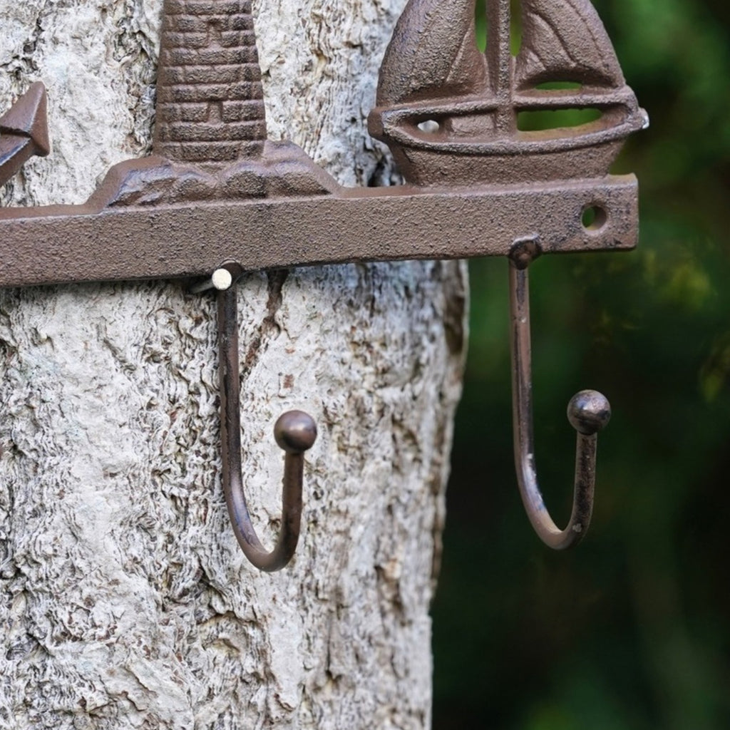 Cast Iron Nautical Hooks Coat / Key Hook
