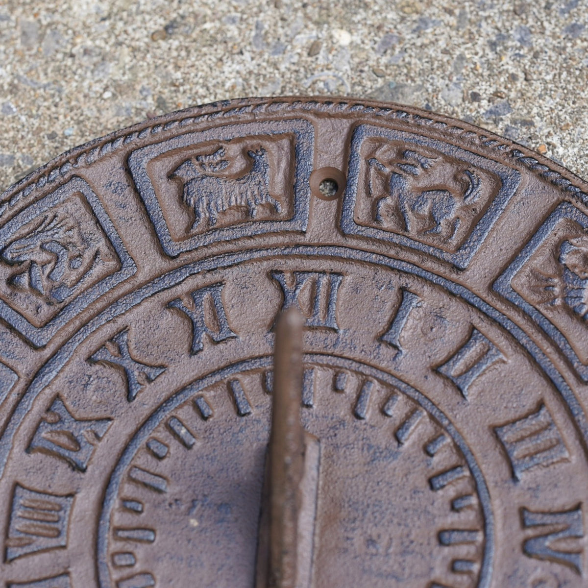 Cast Iron Large Zodiac Sundial