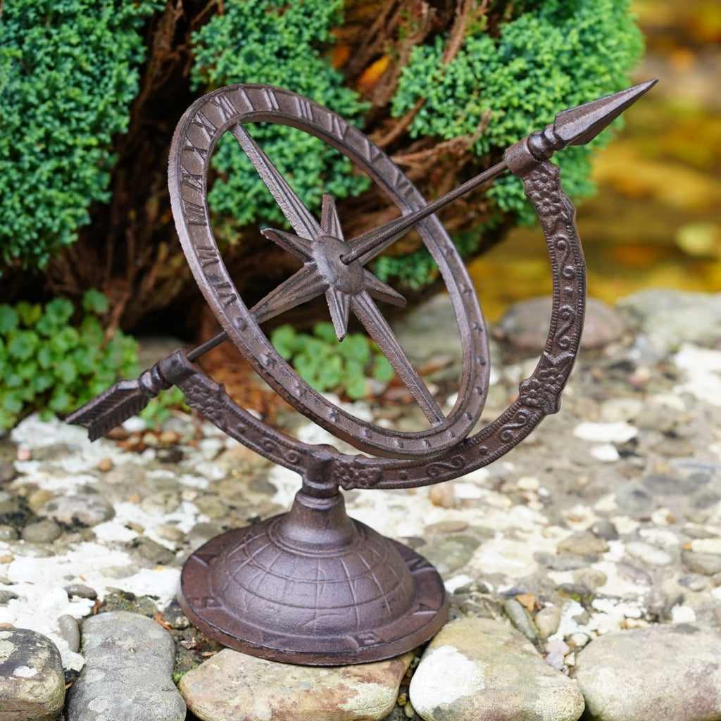 Cast Iron Armillary Sphere Sundial Garden Ornament