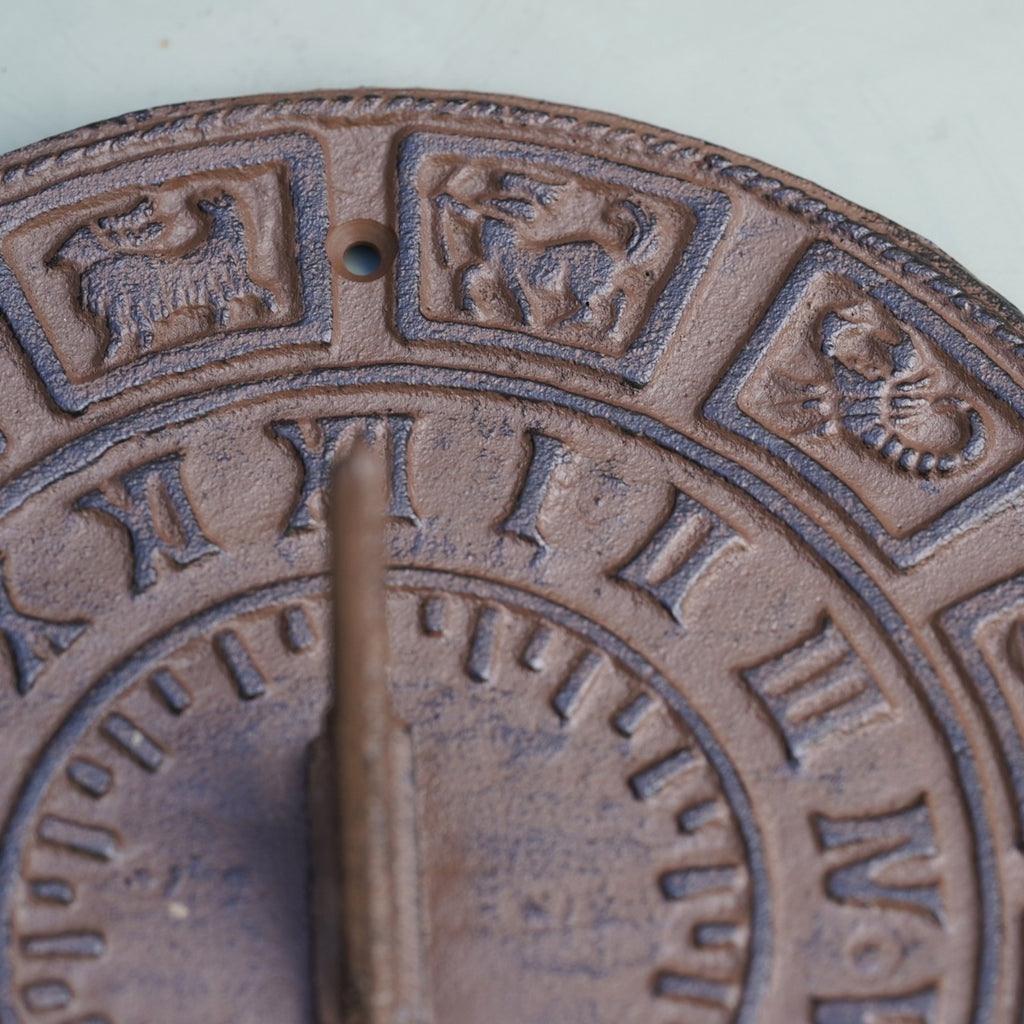 Cast Iron Large Zodiac Sundial