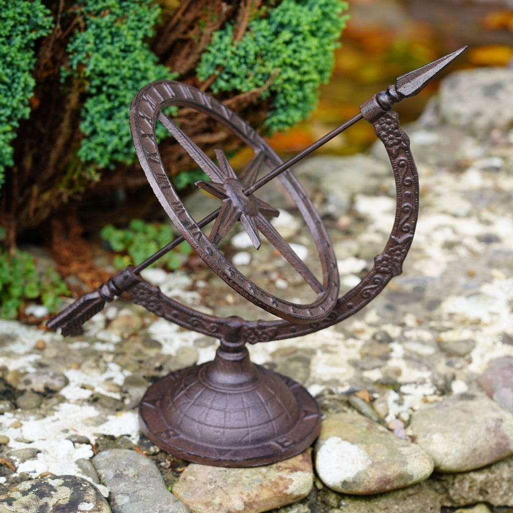 Cast Iron Armillary Sphere Sundial Garden Ornament