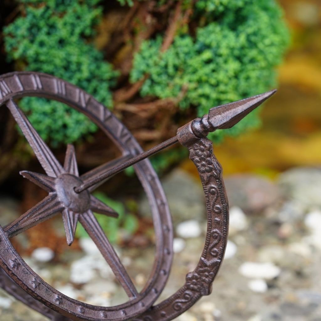 Cast Iron Armillary Sphere Sundial Garden Ornament