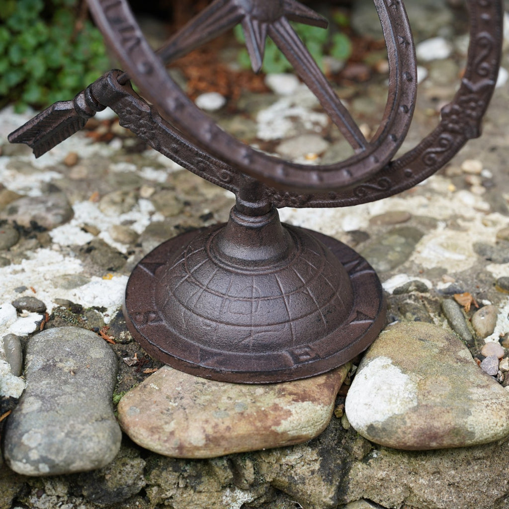 Cast Iron Armillary Sphere Sundial Garden Ornament
