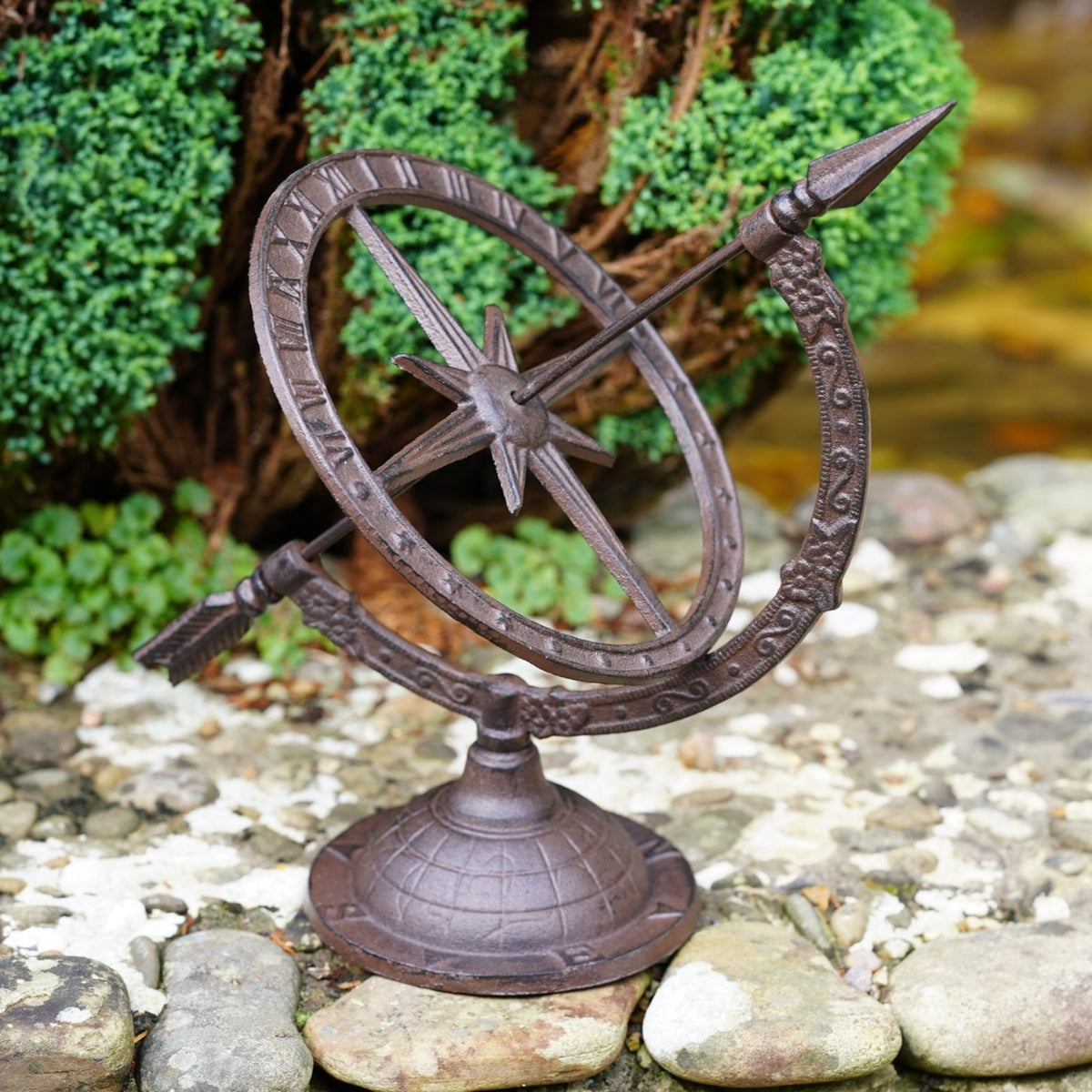 Cast Iron Armillary Sphere Sundial Garden Ornament