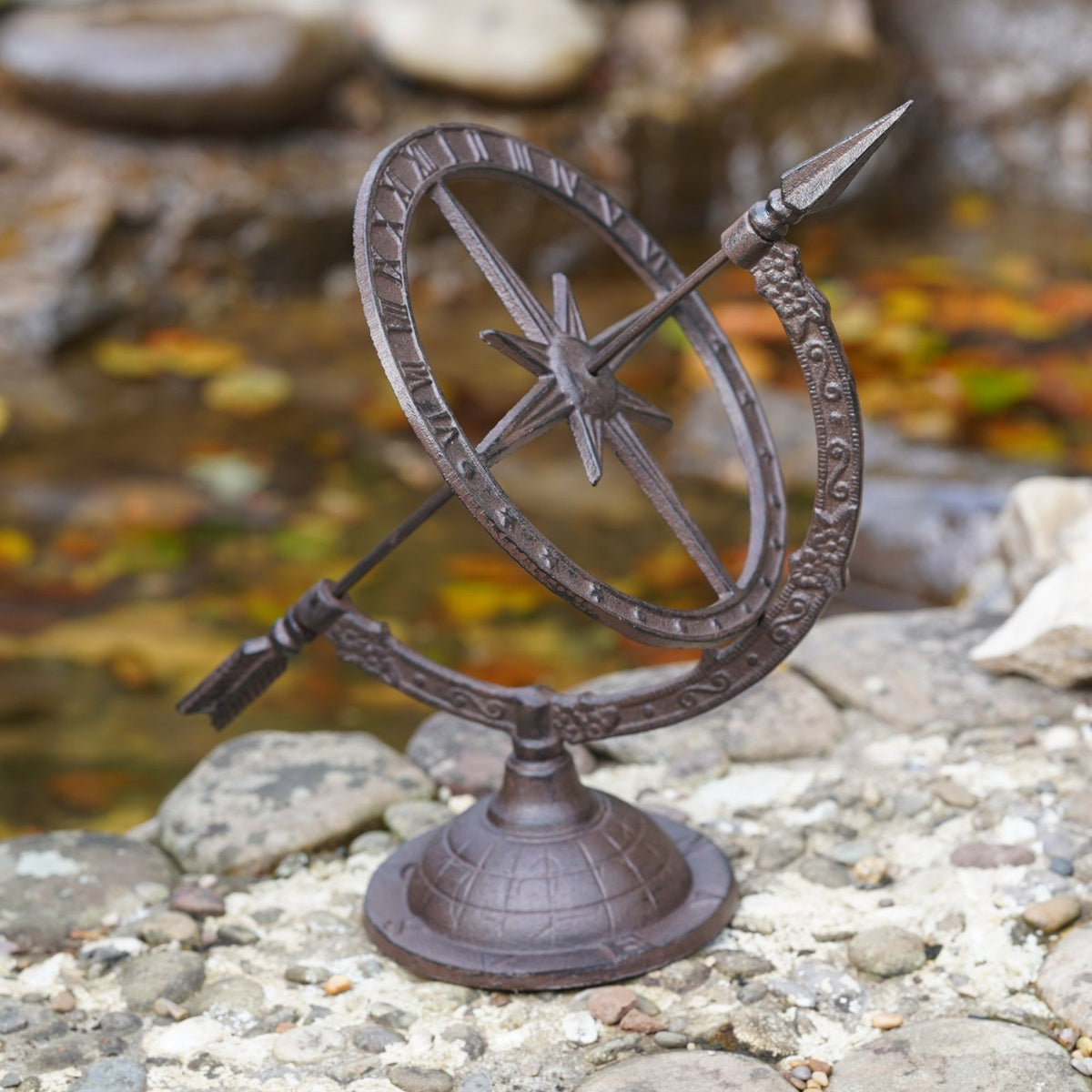 Cast Iron Armillary Sphere Sundial Garden Ornament