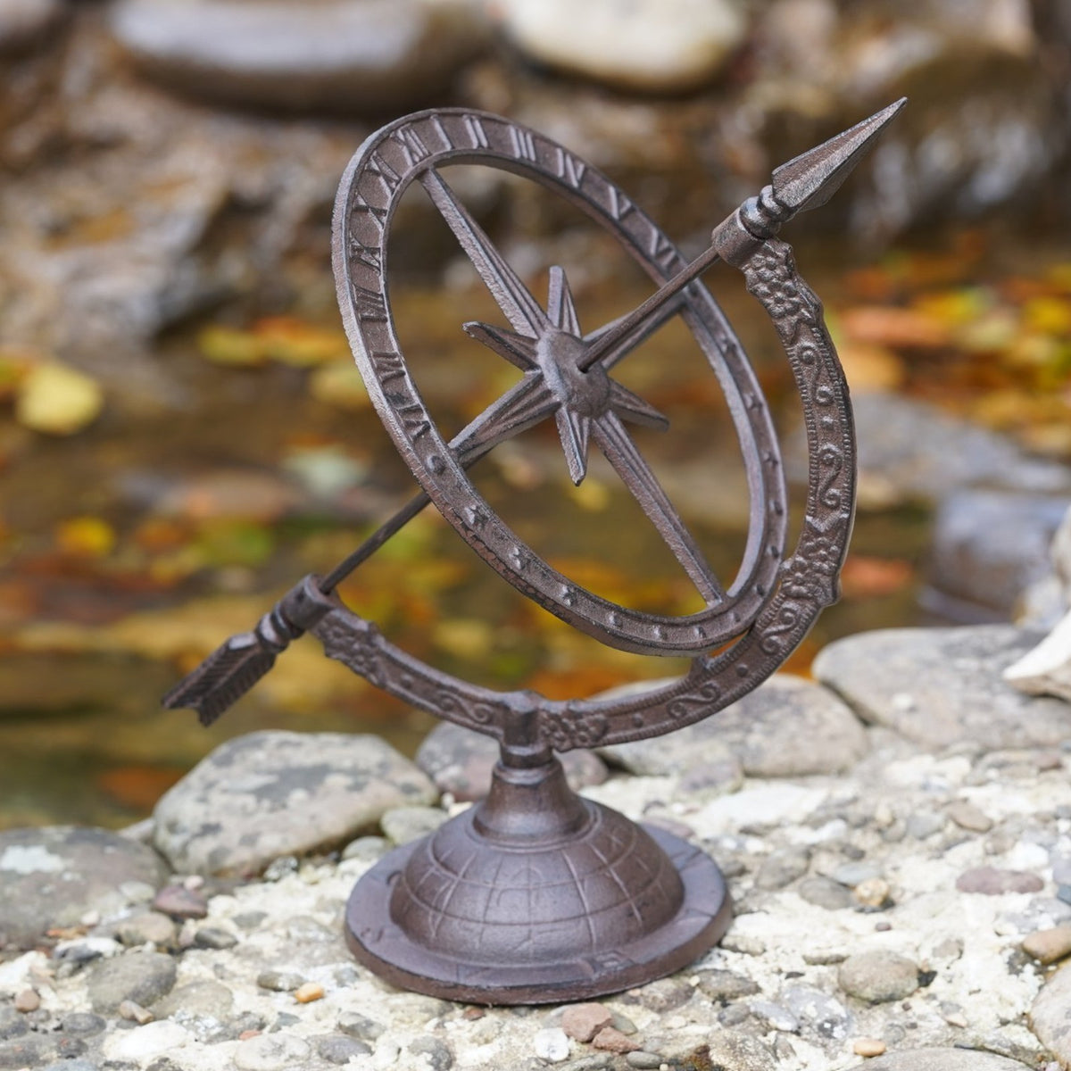 Cast Iron Armillary Sphere Sundial Garden Ornament