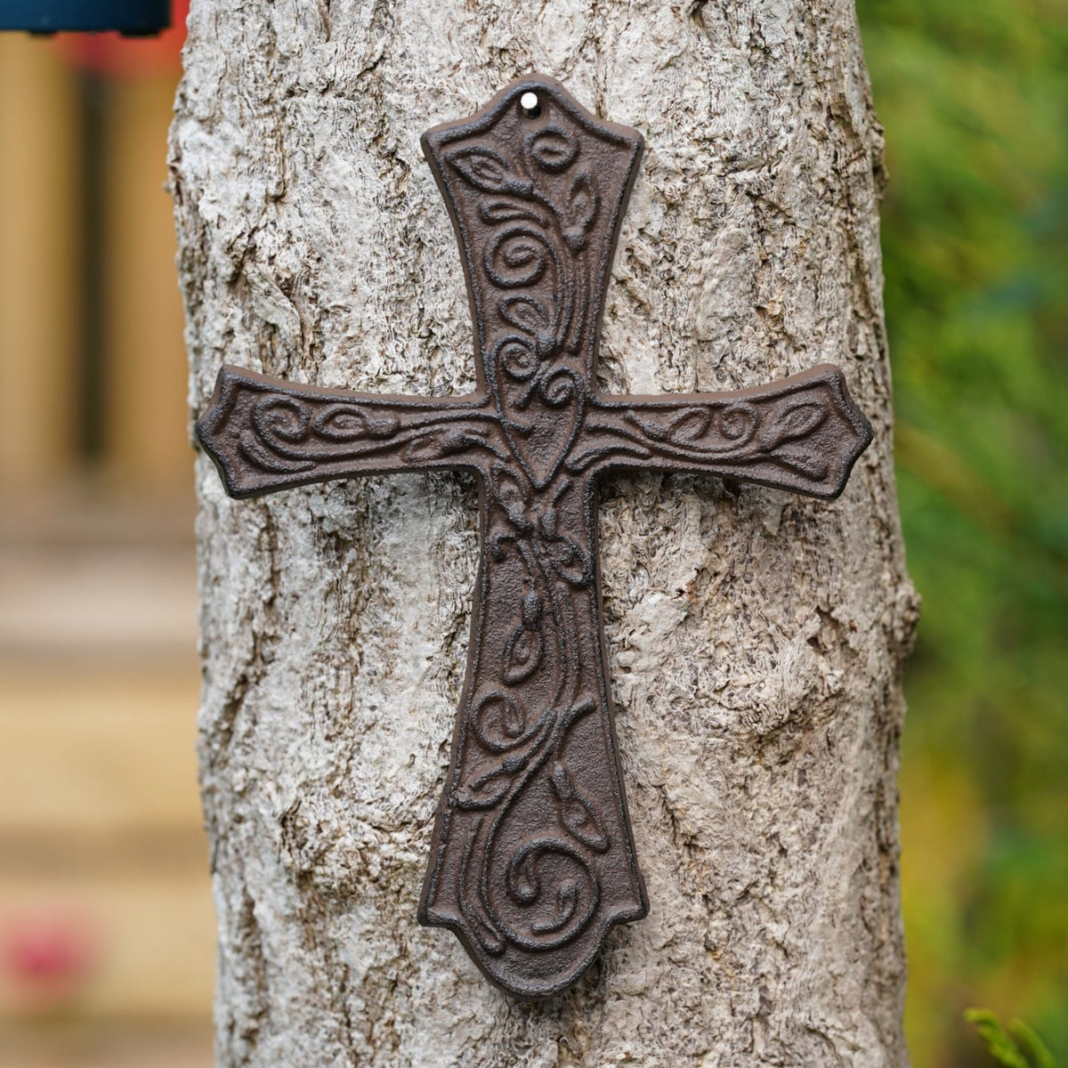 Cast Iron Wall Cross Hanging Plaque