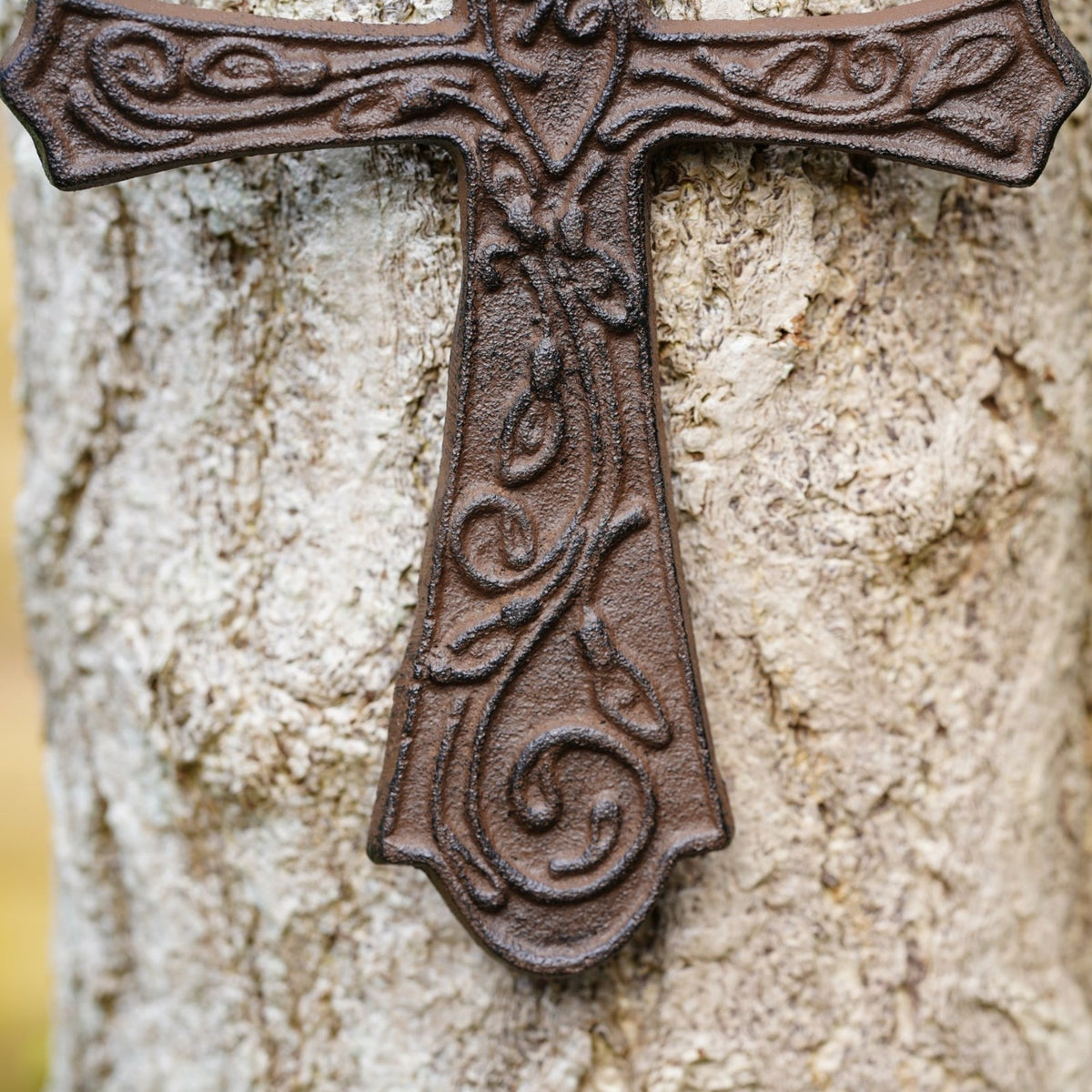 Cast Iron Wall Cross Hanging Plaque