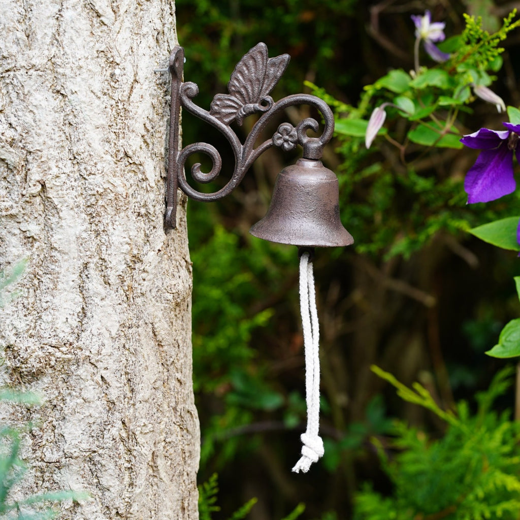 Cast Iron Butterfly Bell