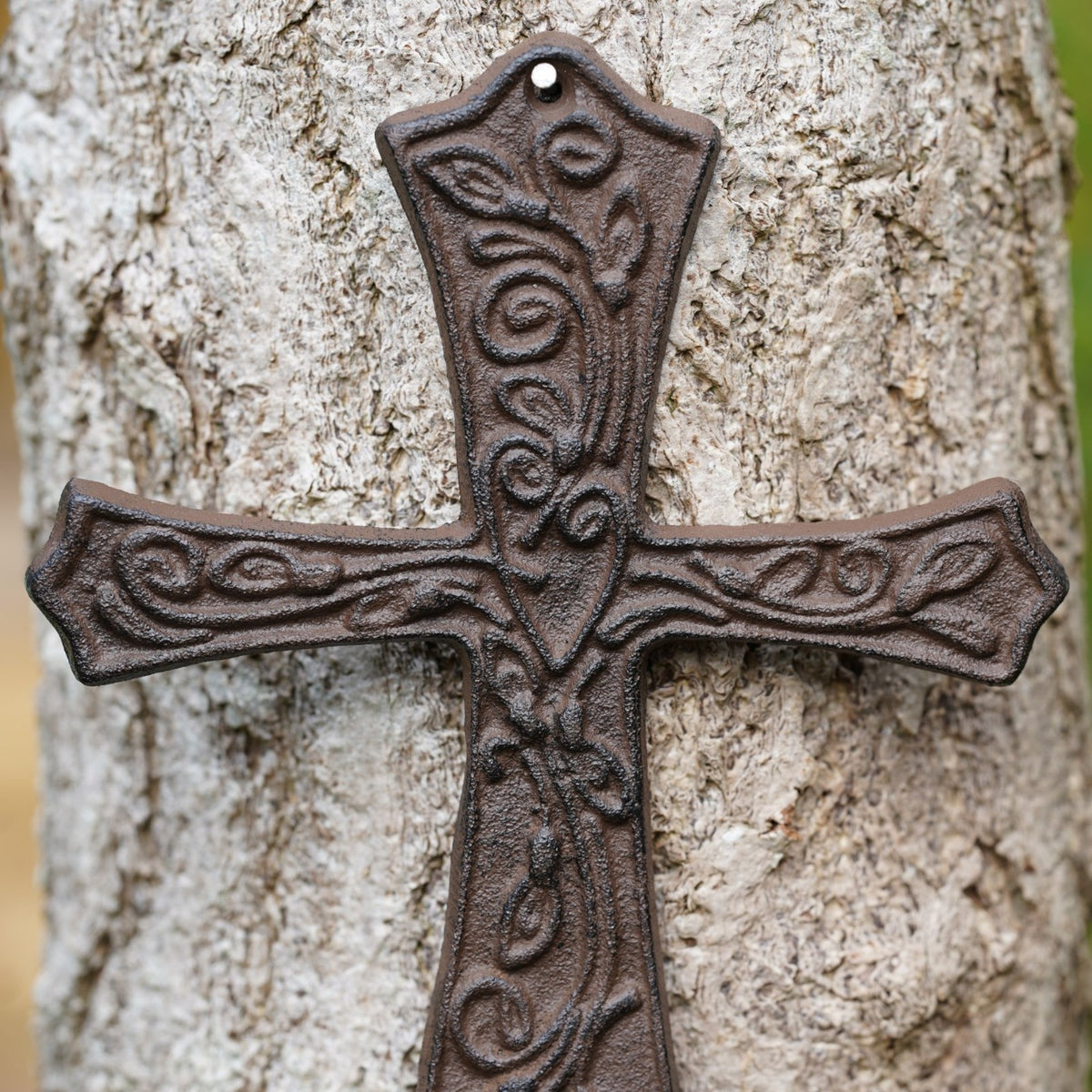 Cast Iron Wall Cross Hanging Plaque