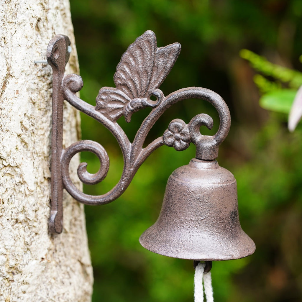 Cast Iron Butterfly Bell