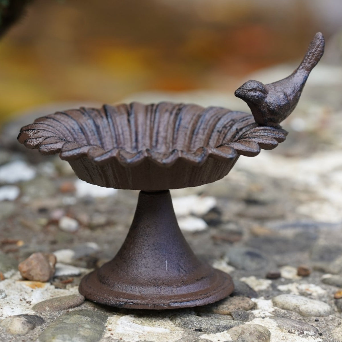 Cast Iron Sunflower Bird Bath Feeder
