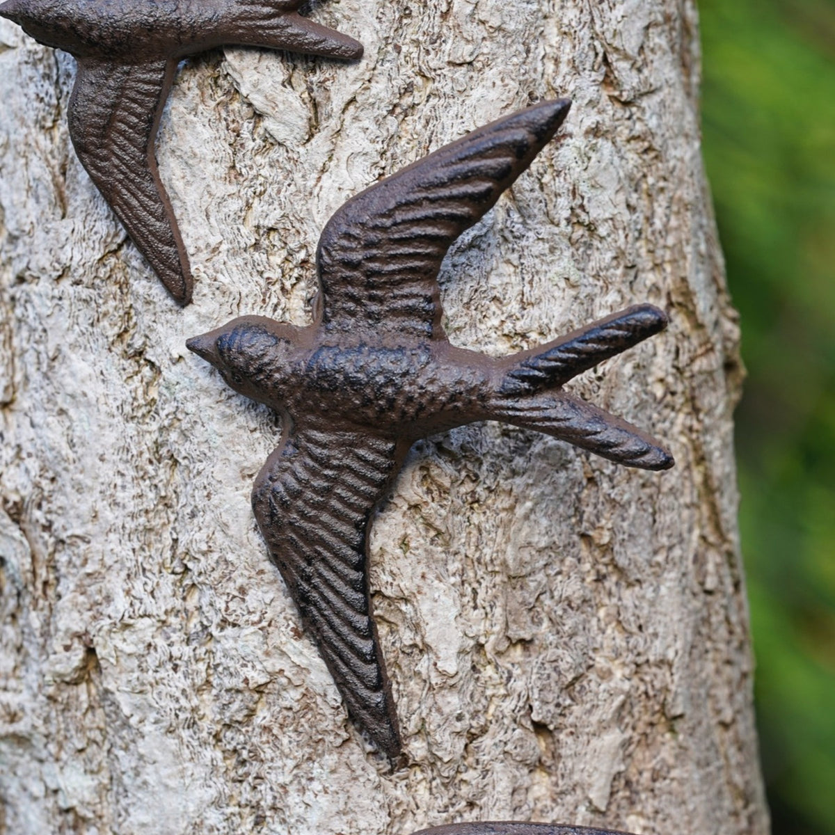 Cast Iron Swallows Wall Art Set of 3