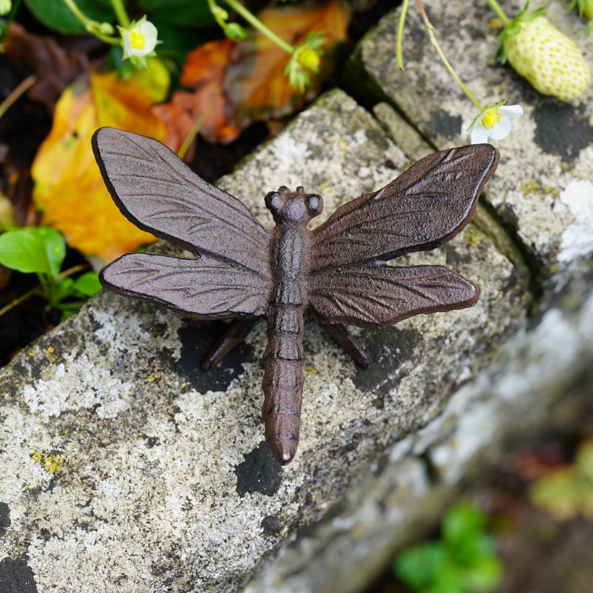 Cast Iron Dragonfly Garden Ornament