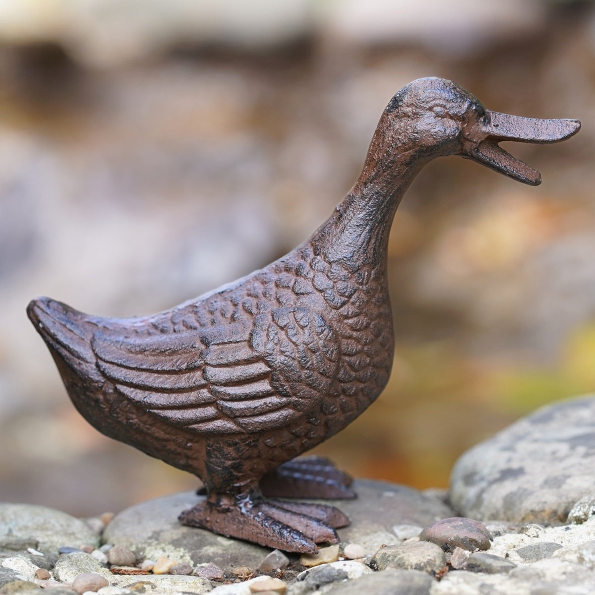 Cast Iron Duck Garden Ornament