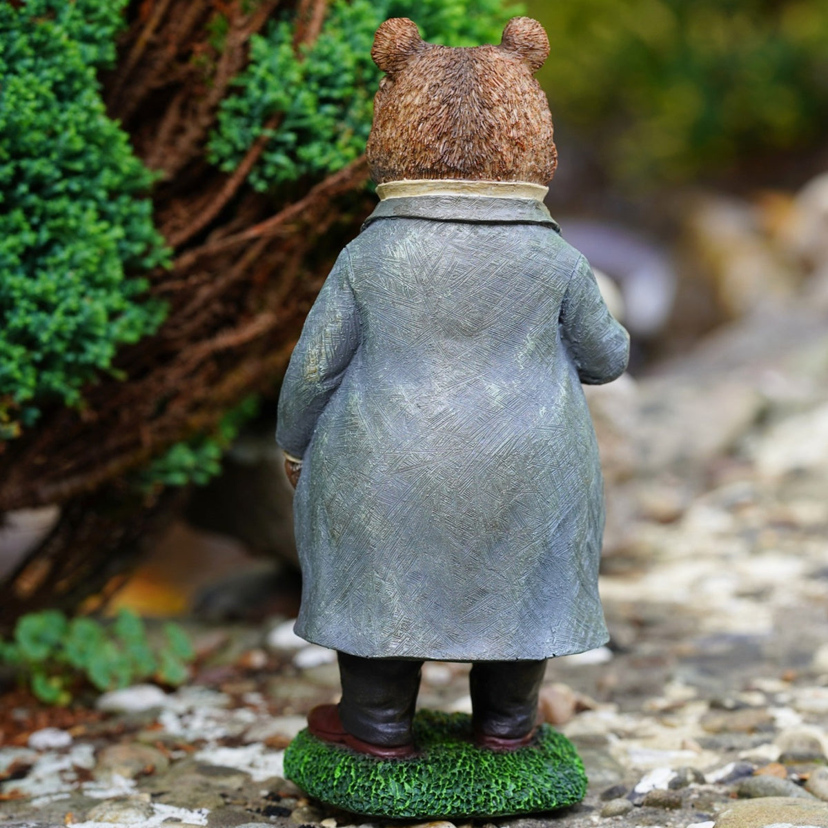 Gentleman Bear Resin Garden Statue