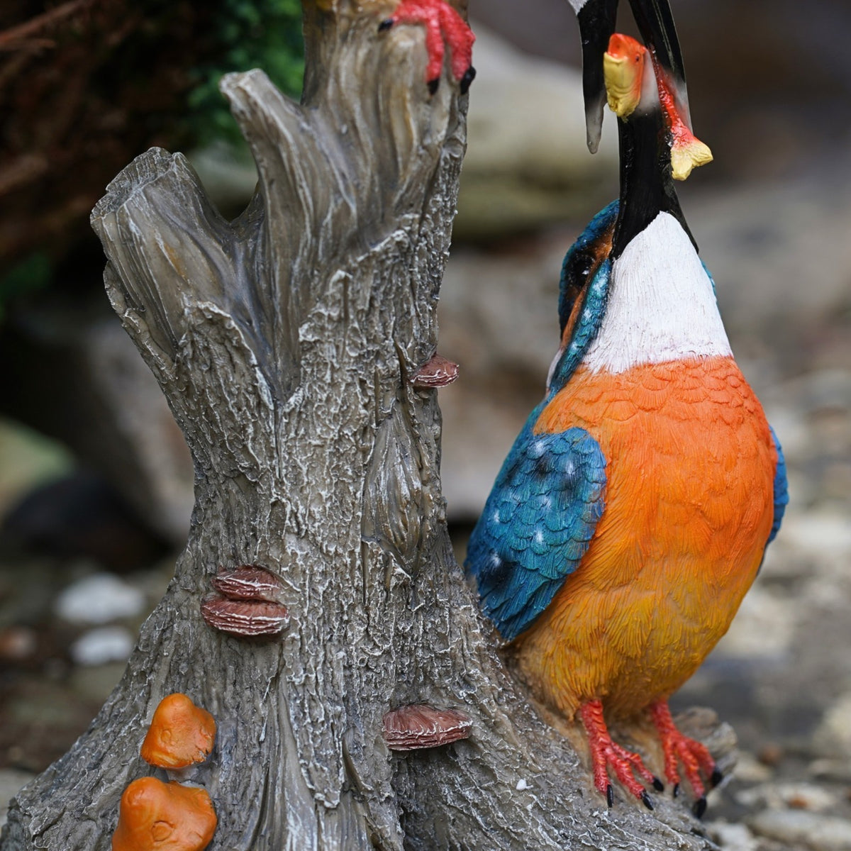Large Kingfishers Resin Garden Statue