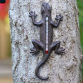 Cast Iron Gecko Garden Wall Thermometer