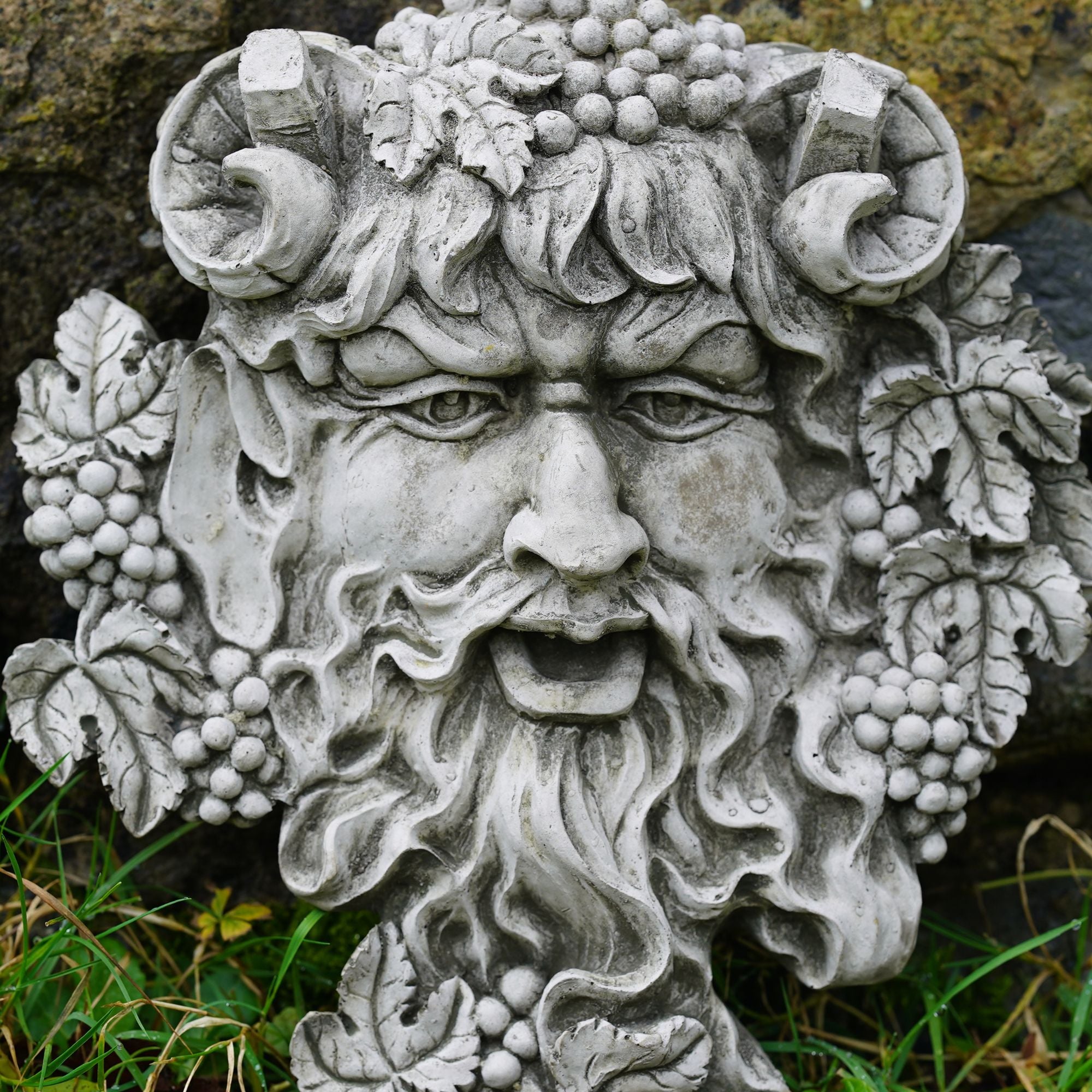 Bacchus Greenman Stone Hanging Plaque