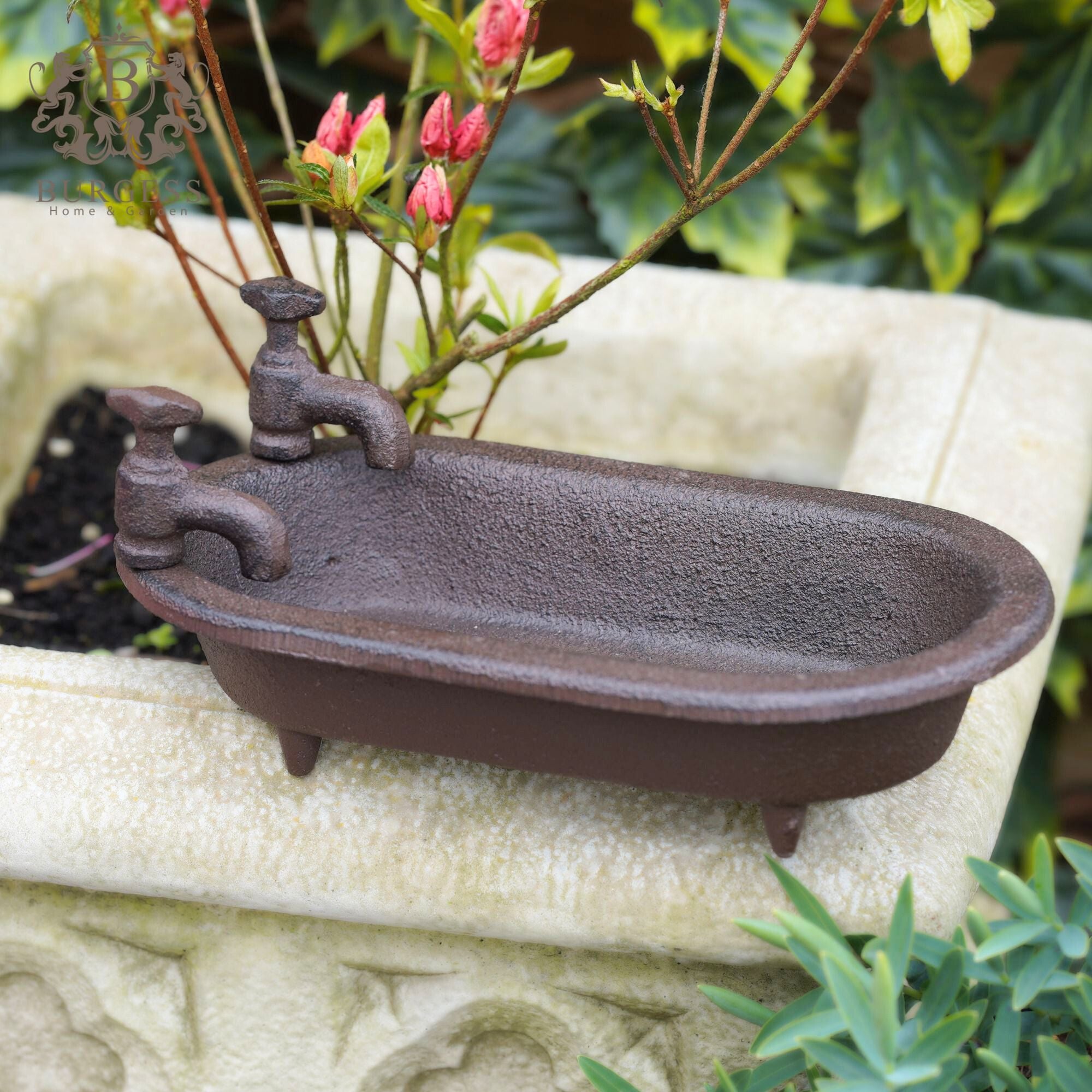 Cast Iron Bath Tub Bird Feeder