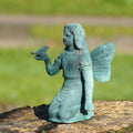 Cast Iron Sitting Fairy Statue